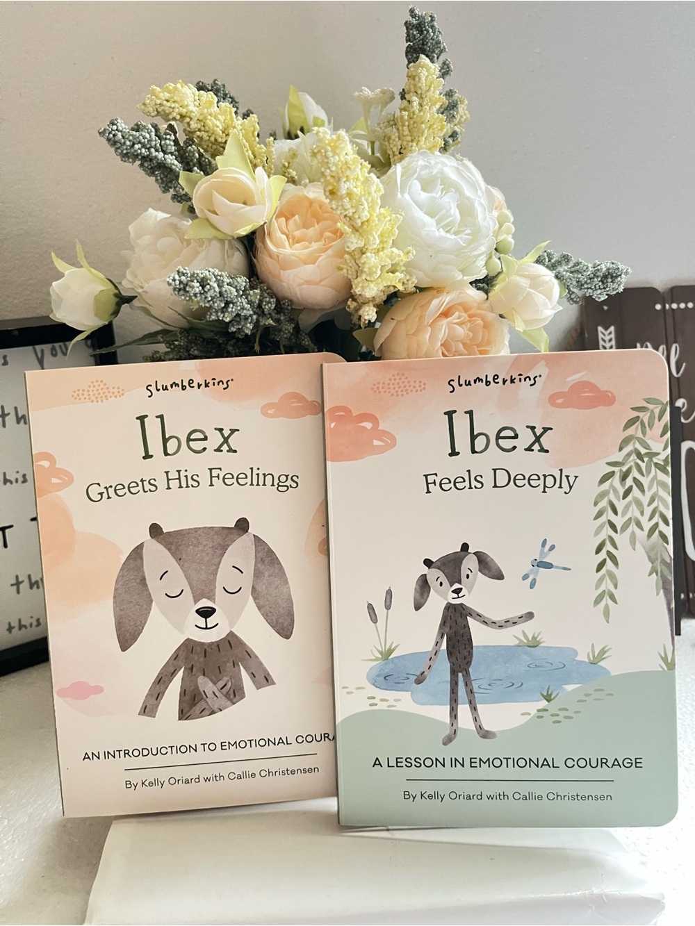 Slumberkins Ibex Book Set - Greets His Feelings & Feels Deeply